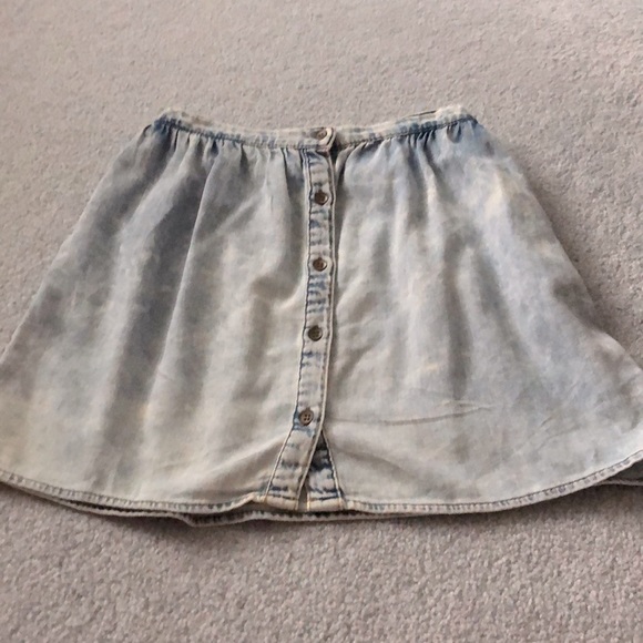 River Island Denim Button Up Skirt - Picture 1 of 2